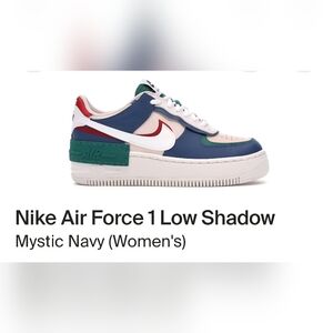 Nike Air Force 1 Low Shadow in Navy and Red